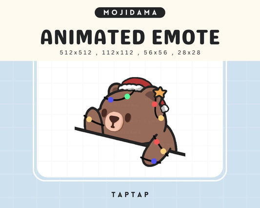 Bear Emotes Animation Twitch Christmas Polar Chibi Bongo Cat Santa