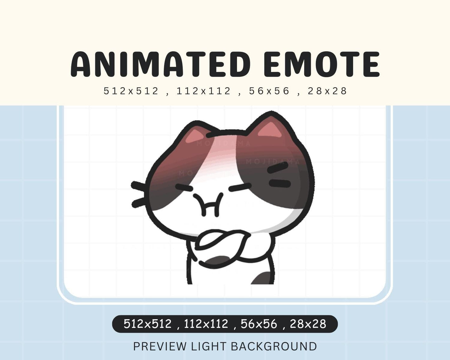 Black White Chibi Kitten Cute Kitty Angry Animated Kawaii Emote