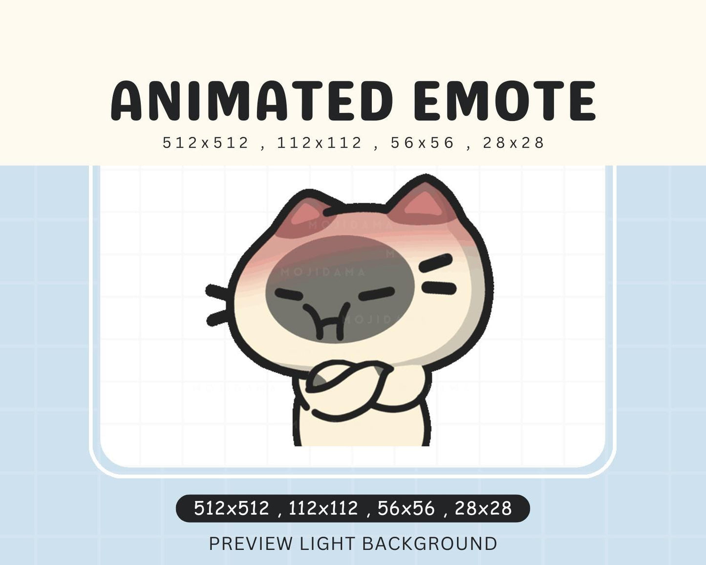 Grumpy Kitty Angry Chibi Kitten Cute Animated Kawaii Emote