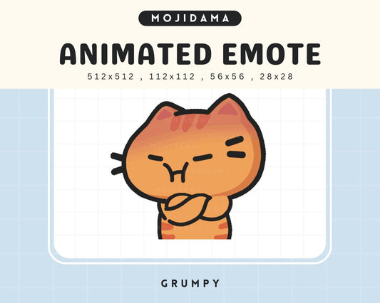 Orange Cat Emotes Twitch Animation Grumpy Kitty