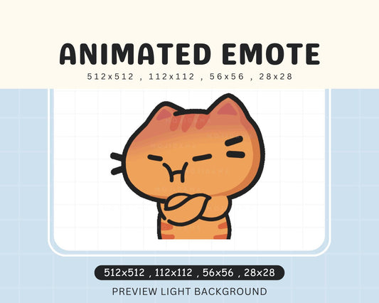 Angry Chibi Kitten Cute Animated Kawaii Emote
