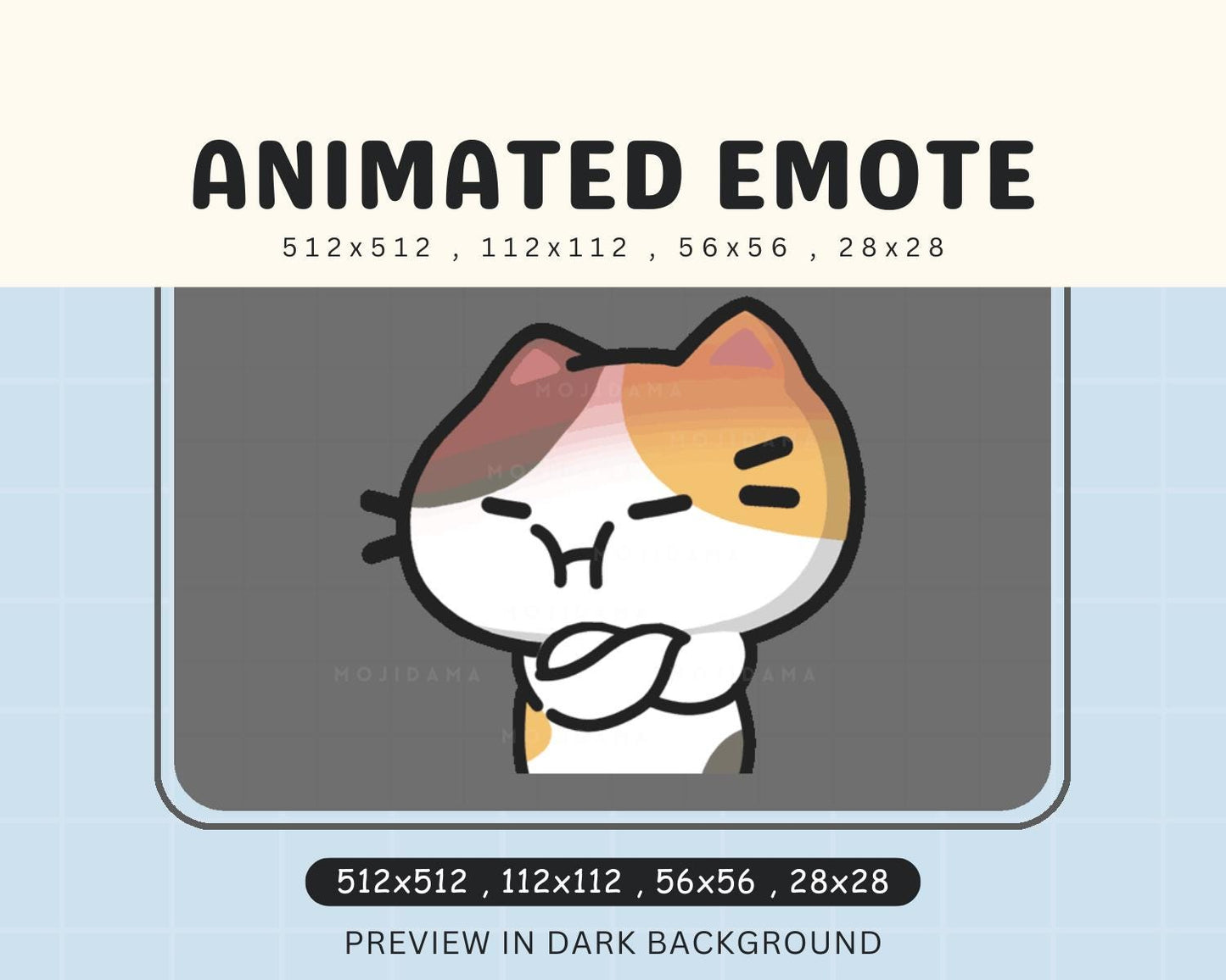 Cute Animated Kawaii Emote Vtuber Streamer Streaming Discord
