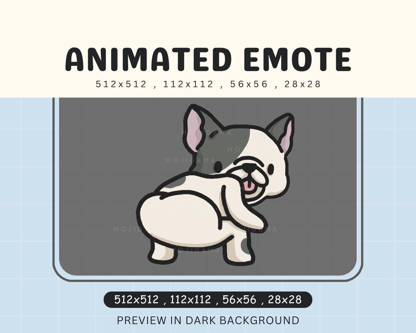 French Bulldog Vtuber Streamer Live Streaming Discord Emot