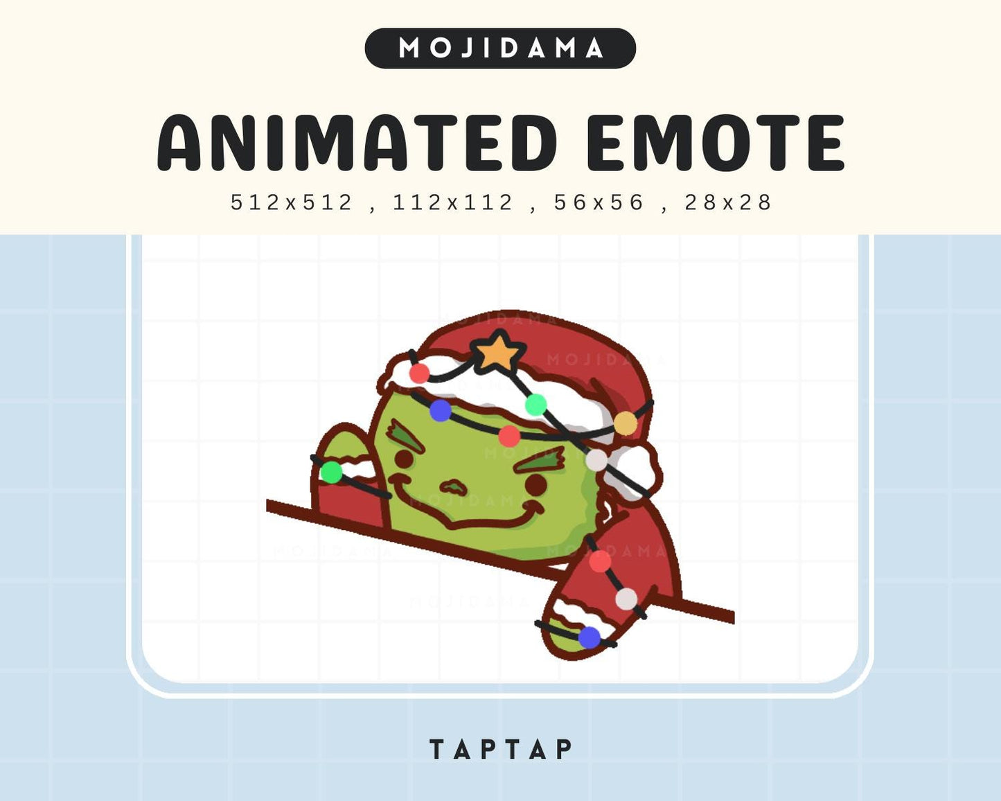 Animated Grinch Twitch Emote: Chibi Bongo Cat For Livestreaming Twitch Kick Youtube Discord