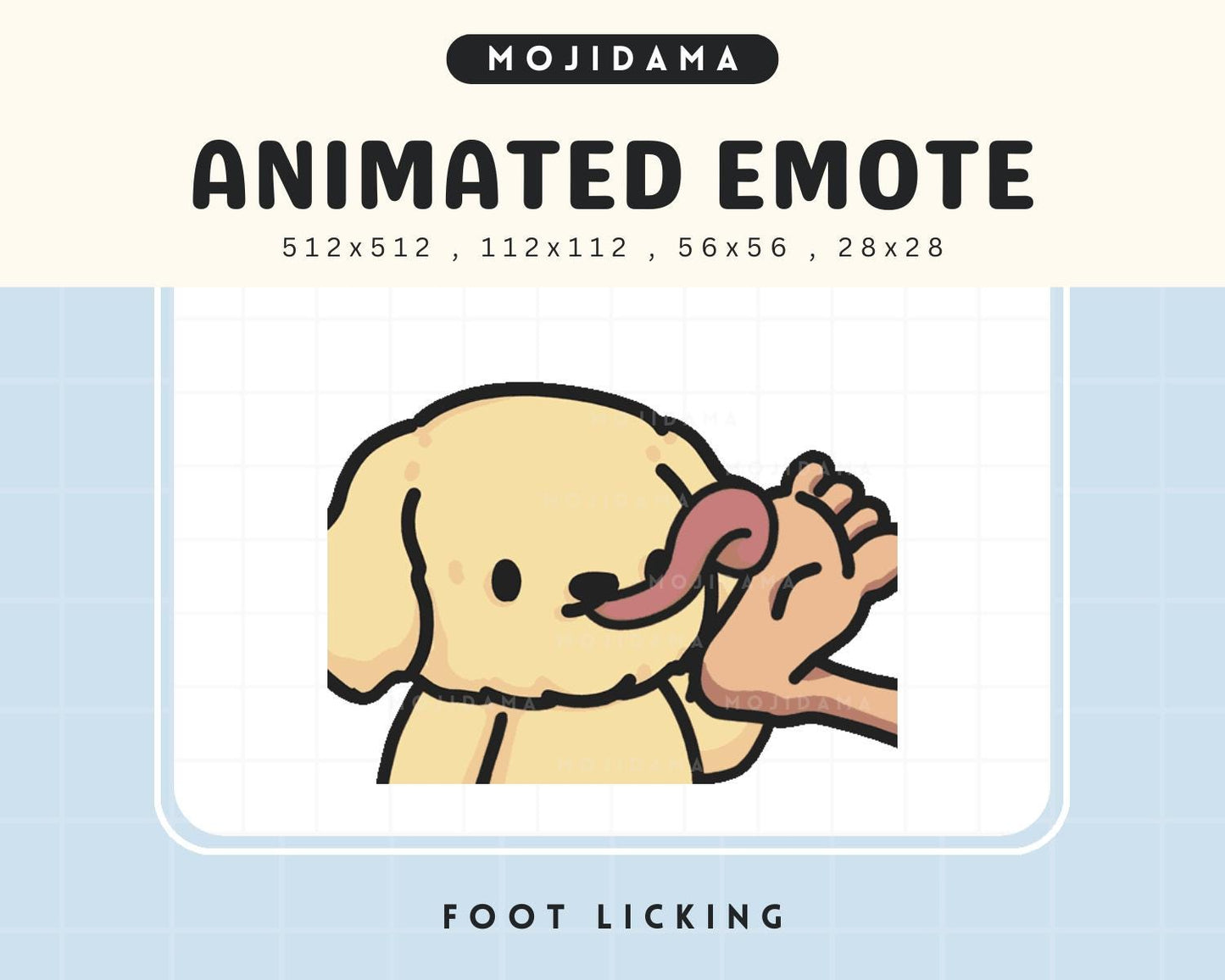 Dog Twitch Animated Emotes Foot Licking