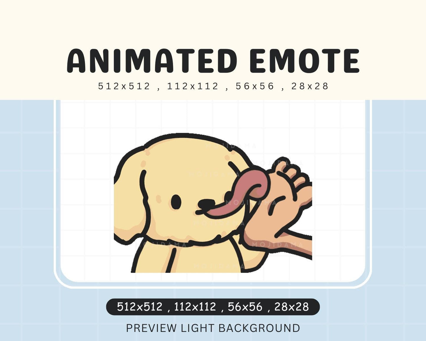 Animation Cute Golden Retriever Chibi Feet Lick Kawaii Emote