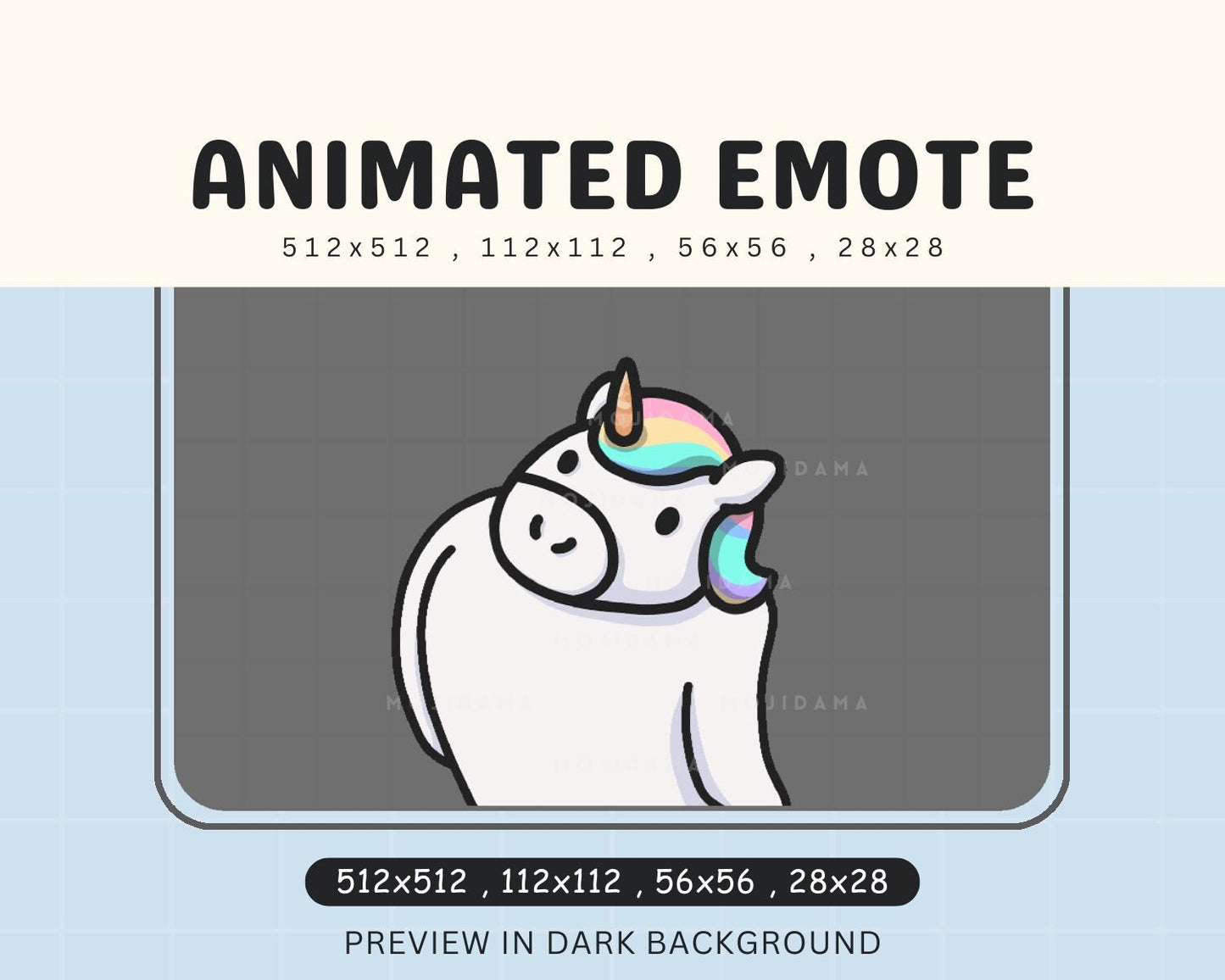 Wiggling Emote Vtuber Streamer Live Streaming Discord Kick Funny Emot Unicorn