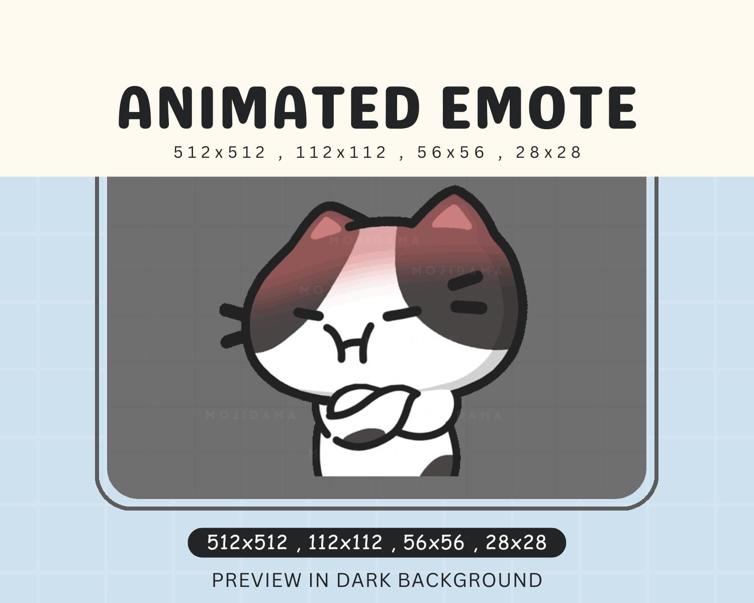Animated Kawaii Emote Vtuber Streamer Streaming Youtube Discord