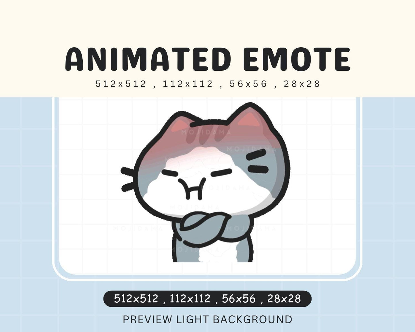Angry Chibi Kitten Cute Animated Kawaii Emote