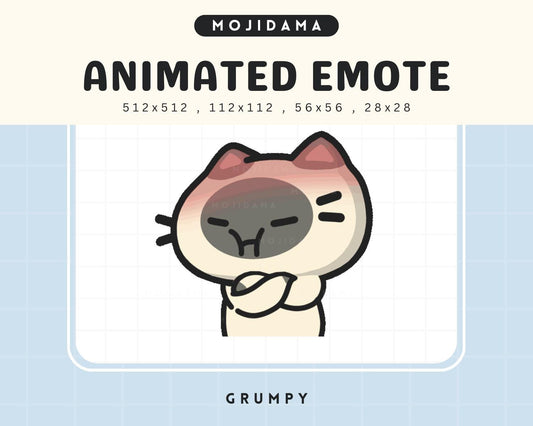Siamese Cat Twitch Emotes Animation