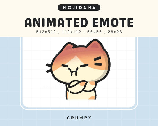 Cat Grumpy Emotes Twitch Animation