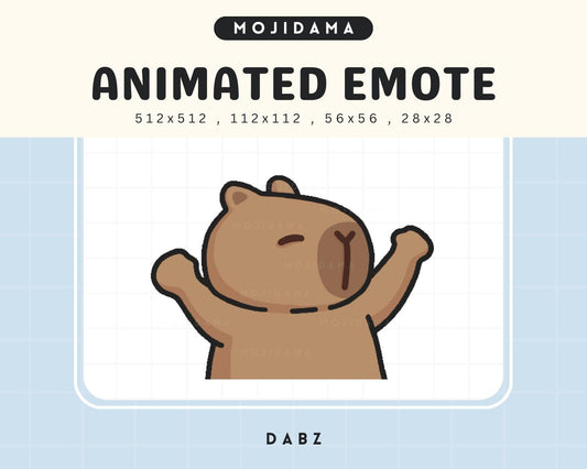 Dabz Capybara Twitch Emotes Animation