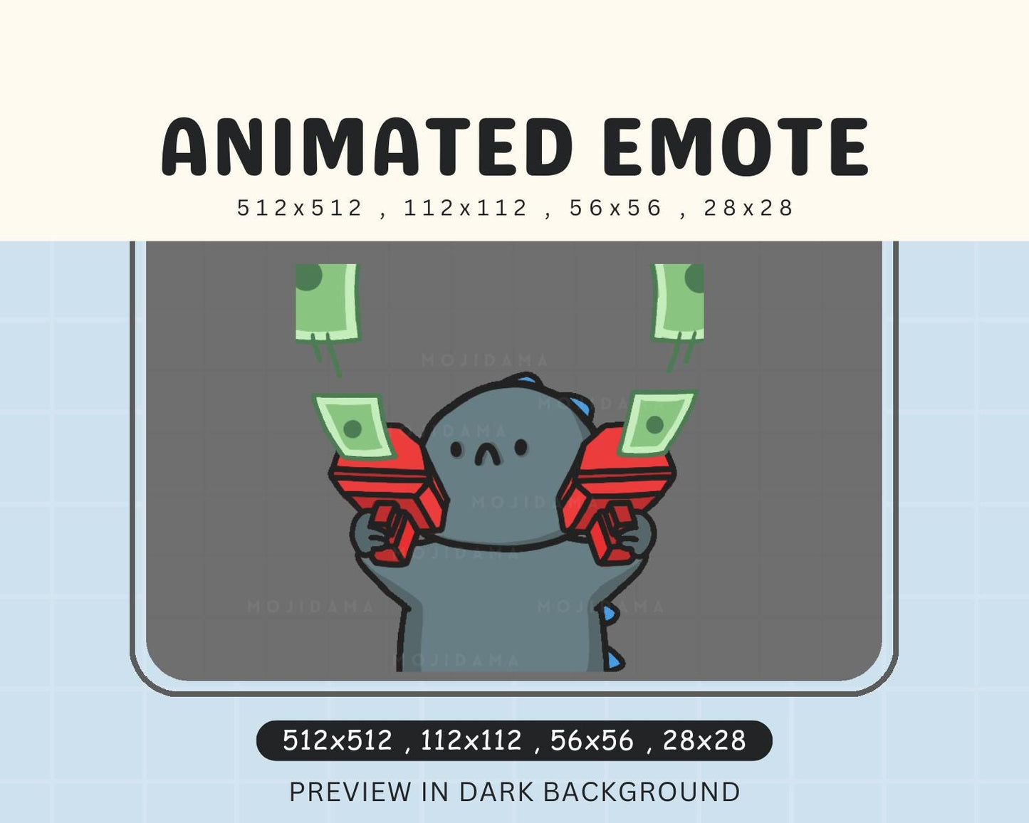 Vtuber Streamer Live Streaming Discord Funny Emot Godzilla