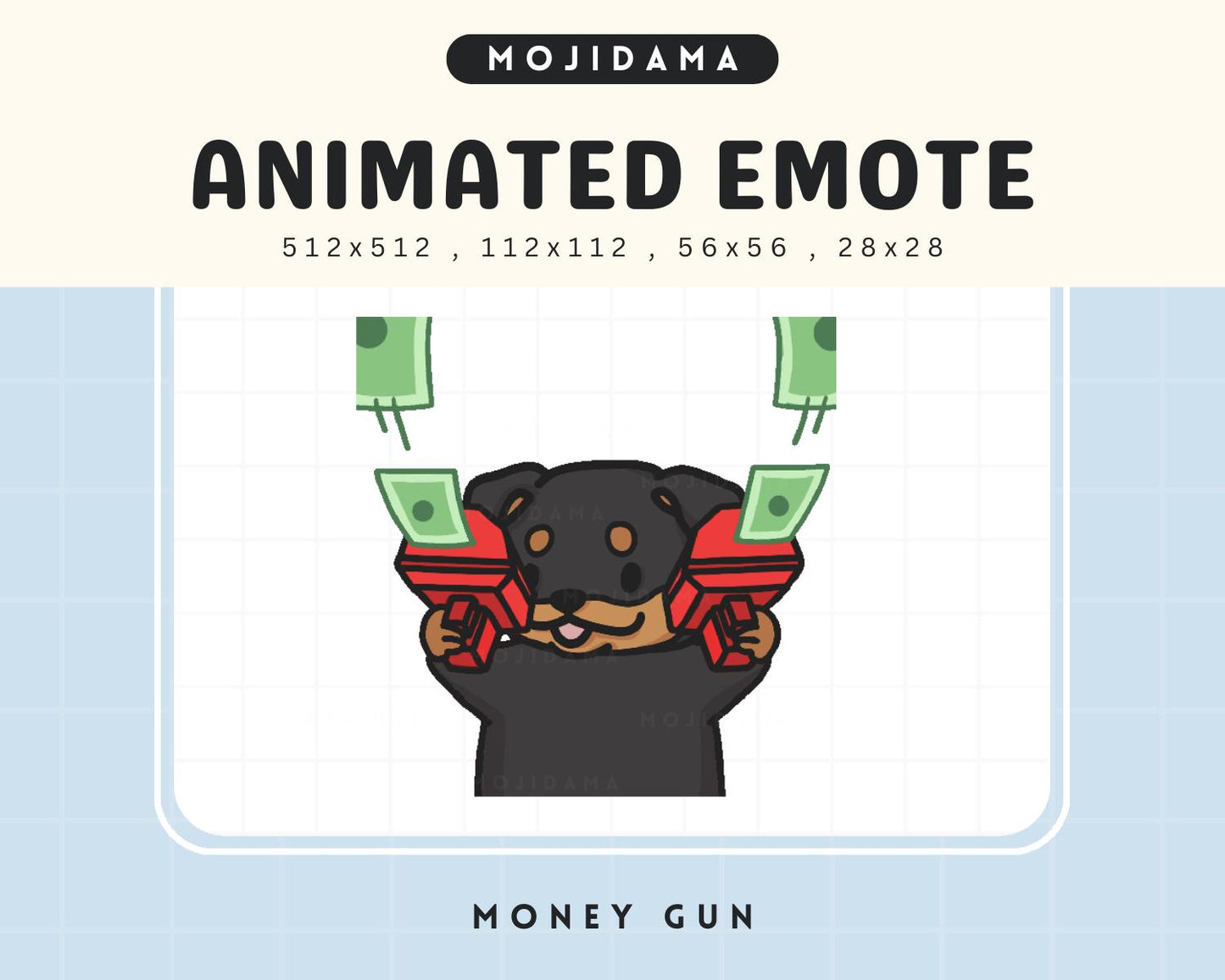 Dog Twitch Emotes Animation Money Rich
