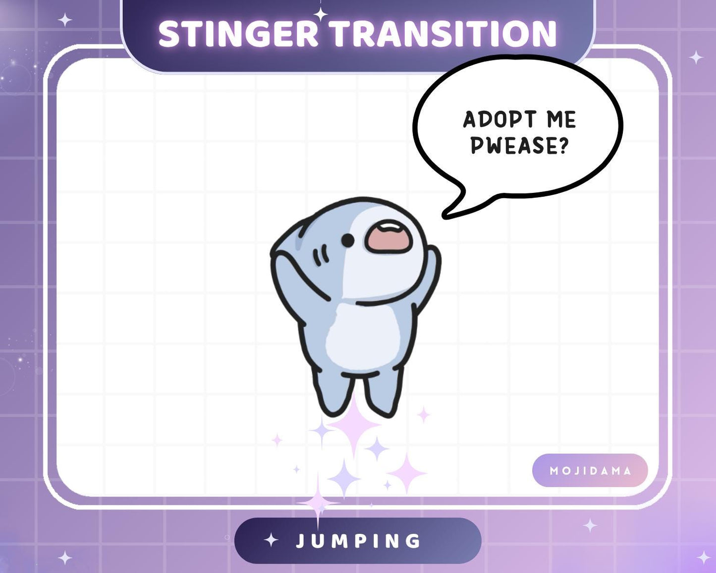 Shark Jumping Twitch Transition Stinger Obs Streamlabs Cute Animation Gaming Switch Change Scenes Screen Funny Kawaii Vtuber Kick Youtube