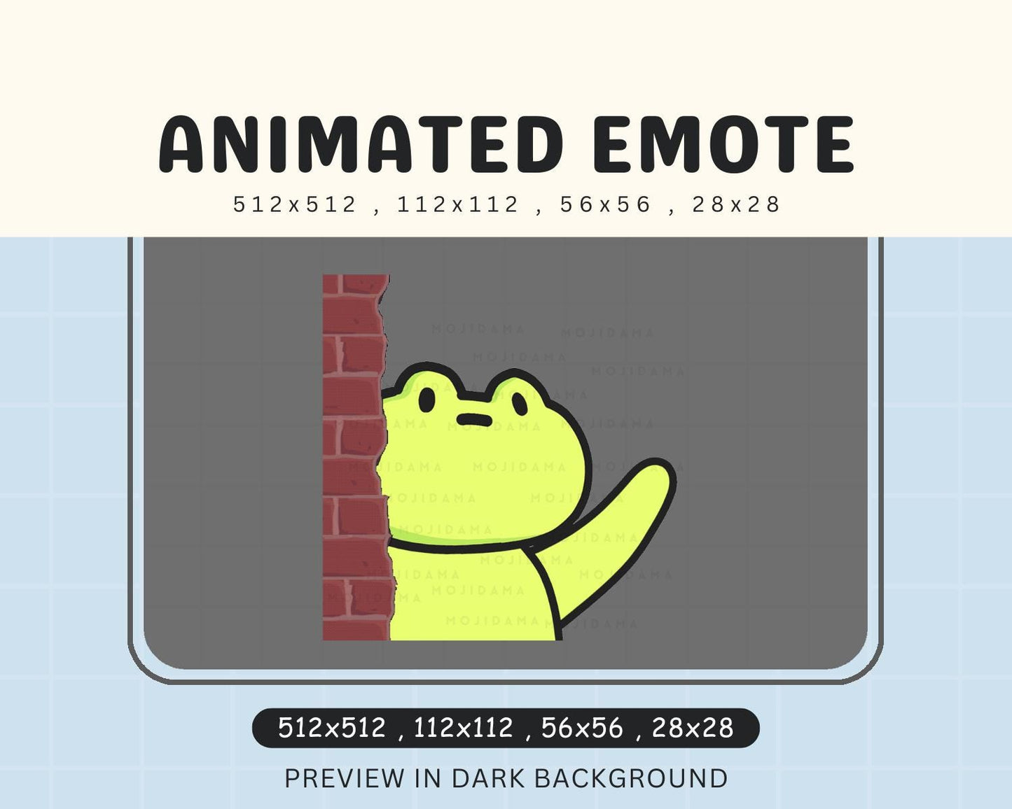 Frog Lurk Emotes Twitch Animated Lurking Peek Hello Cute Pepe Meme Emote Animation Chibi Vtuber Live Stream Gaming Obs Discord Youtube Emoji