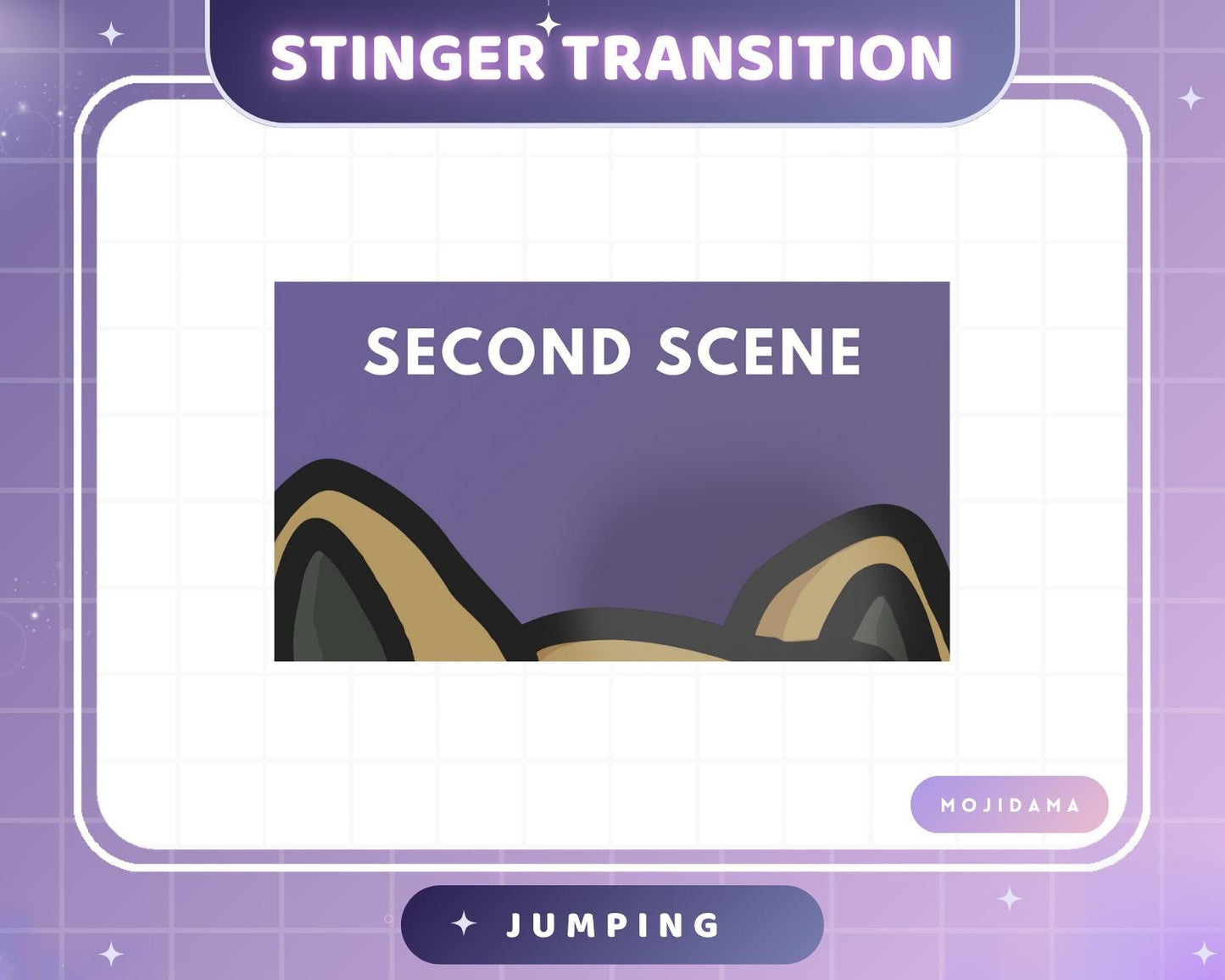 German Shepherd Dog Emotes Animation: Cute Chibi Twitch Animated Transition Stinger for Streaming on OBS, Streamlabs, Discord & YouTube
