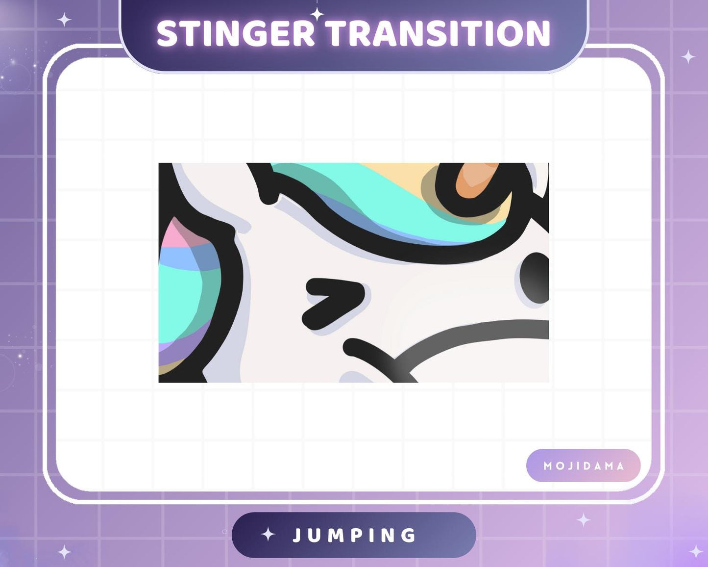Unicorn Twitch Stinger Transition Jumping Animation Cute Gaming Switch Change Scene Screen Funny Kawaii Vtuber Kick Youtube Obs Streamlabs