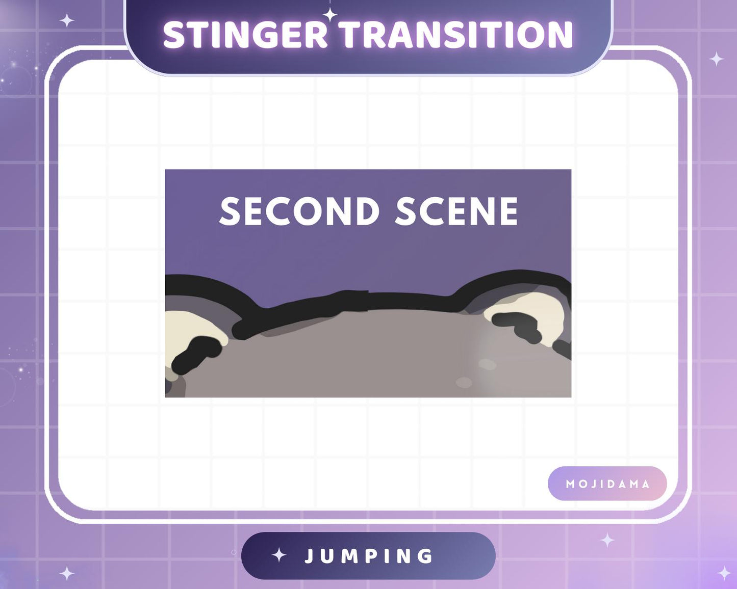 Raccoon Twitch Stinger Transition Jumping Animation Cute Gaming Switch Change Scene Screen Funny Kawaii Vtuber Kick Youtube Obs Streamlabs