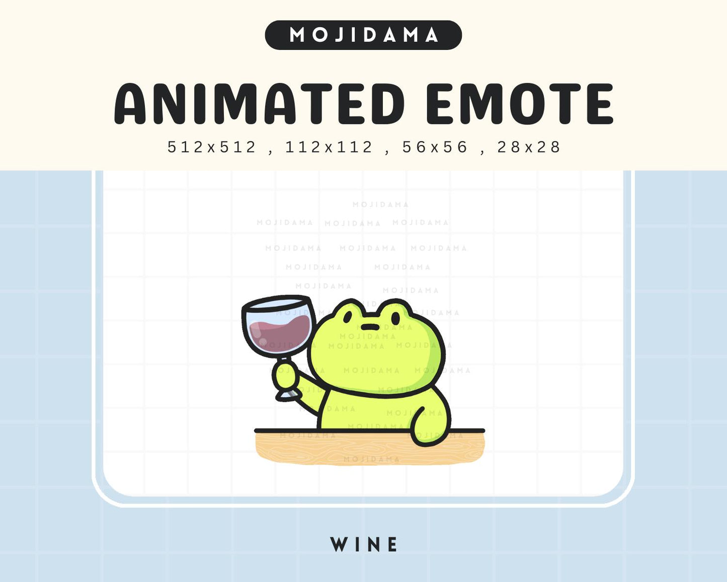 Animated Frog Wine Emote: Cheers Pepe Twitch/Discord/YouTube (Digital Download