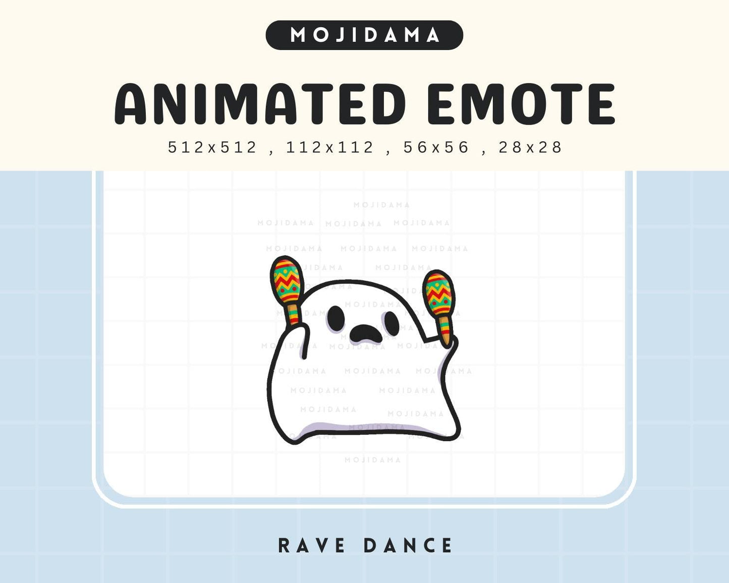 Ghost Halloween Dancing Emotes Twitch Animated Funny Spooky Dance Chibi Emote Cute Kawaii Vtuber Live Stream Gaming Kick Discord Youtube