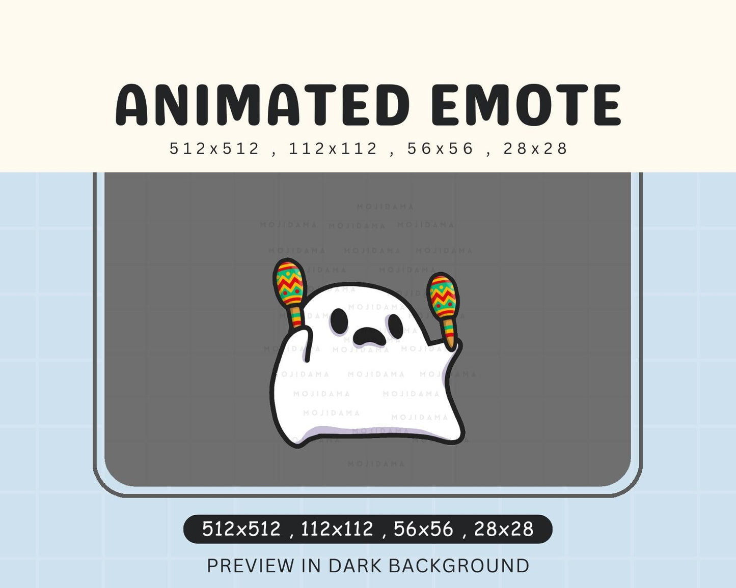 Ghost Halloween Dancing Emotes Twitch Animated Funny Spooky Dance Chibi Emote Cute Kawaii Vtuber Live Stream Gaming Kick Discord Youtube