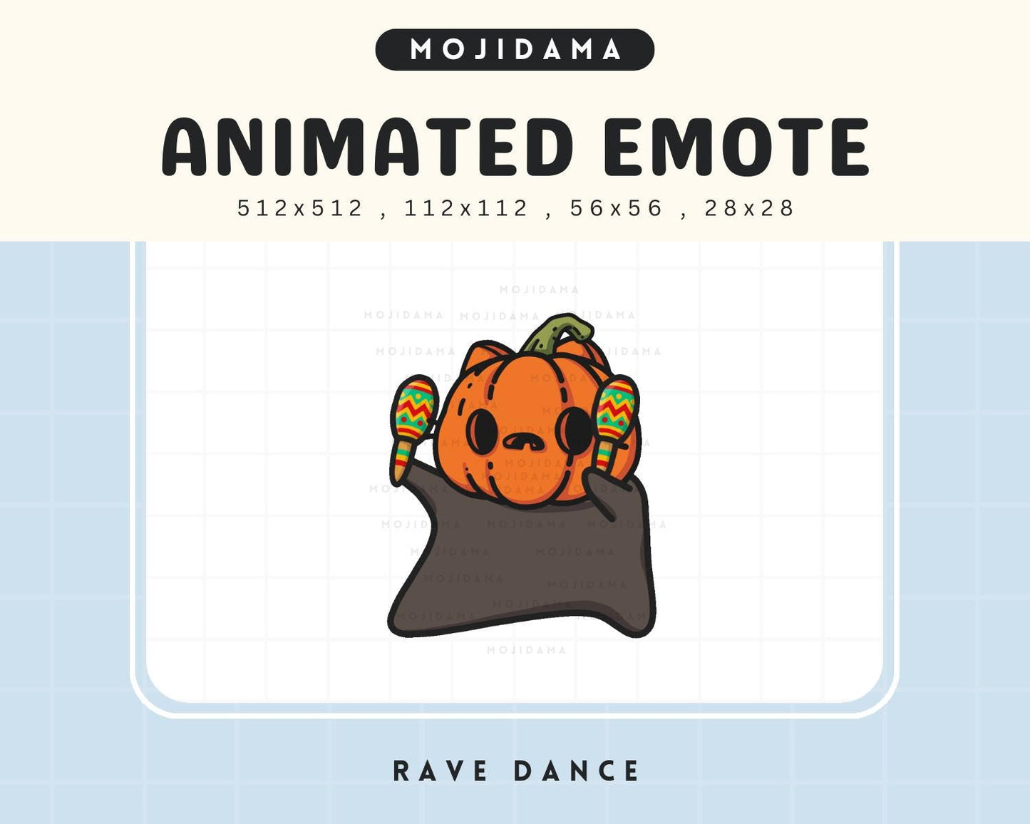 Pumpkin Cat Halloween Dancing Emotes Twitch Animated Spooky Ghost Scary Rave Dance Excited Emote Vtuber Live Stream Gaming Discord Youtube