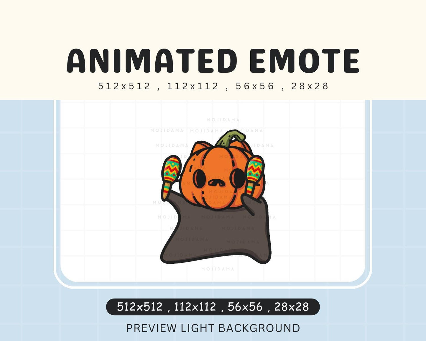Pumpkin Cat Halloween Dancing Emotes Twitch Animated Spooky Ghost Scary Rave Dance Excited Emote Vtuber Live Stream Gaming Discord Youtube