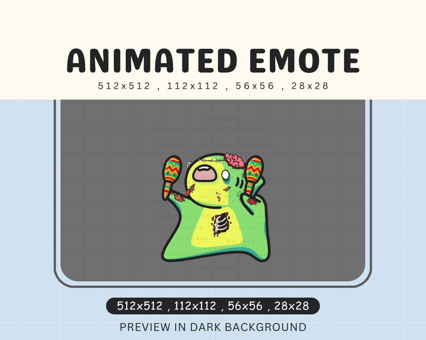 Halloween Shark Dance Emotes: Zombie Cute Animated Twitch Emotes Streaming