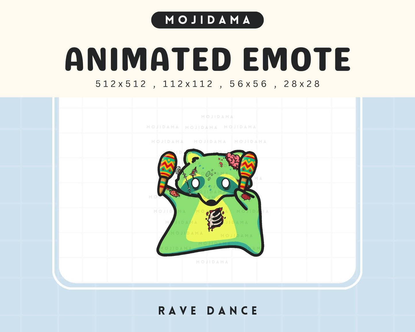 Halloween Raccoon Dance Emotes: Cute Animated Twitch Emotes Streaming Vtuber