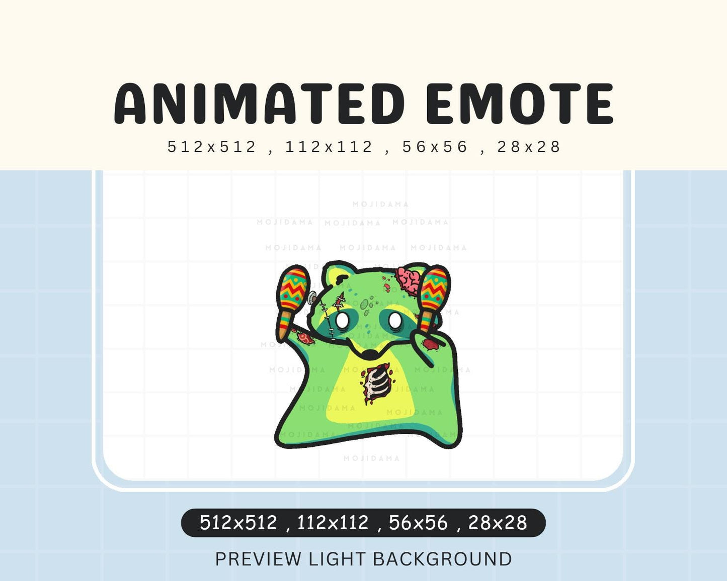 Halloween Raccoon Dance Emotes: Cute Animated Twitch Emotes Streaming Vtuber