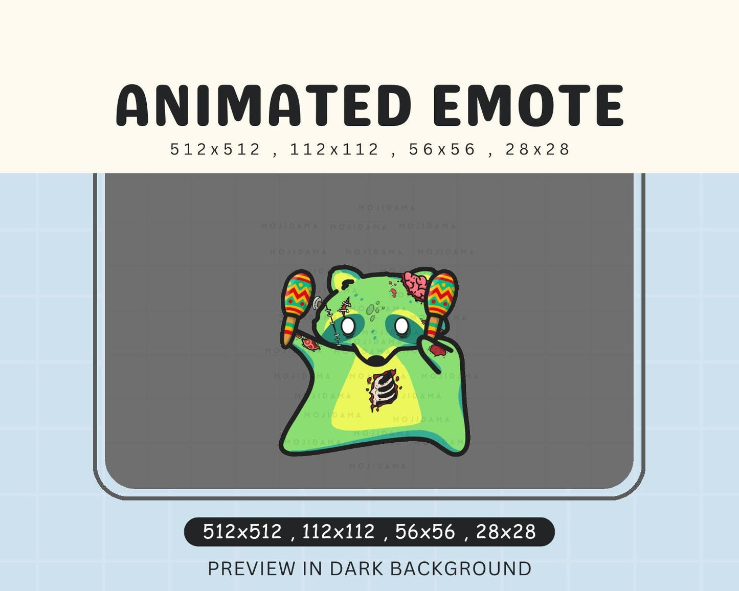 Halloween Raccoon Dance Emotes: Cute Animated Twitch Emotes Streaming Vtuber