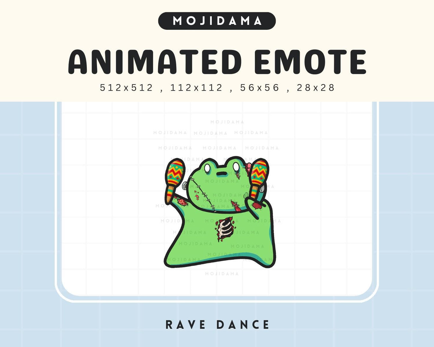 Halloween Emotes Frog Dance Animated: Cute Twitch Emotes Streaming Vtuber