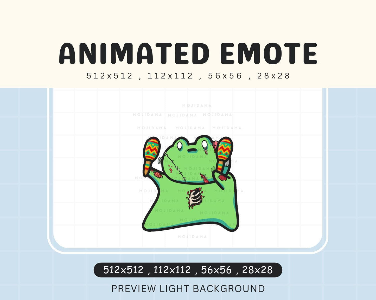 Halloween Emotes Frog Dance Animated: Cute Twitch Emotes Streaming Vtuber
