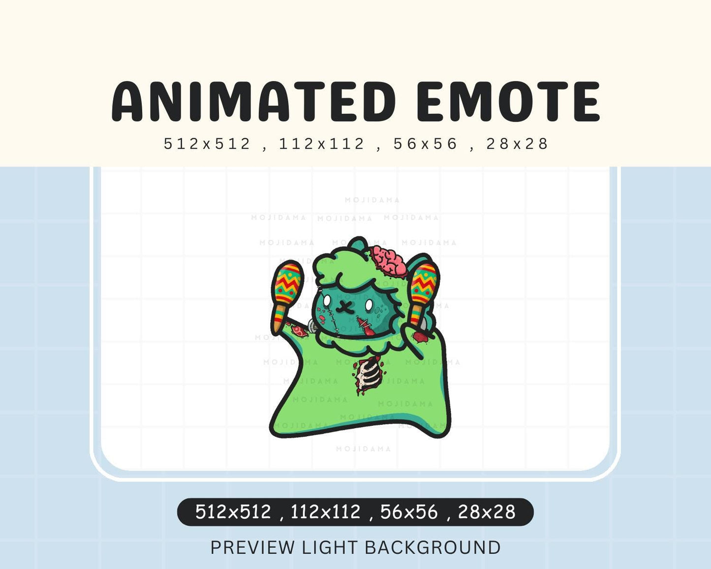 Alpaca Dancing Emotes Twitch: Cute Animal Animated Vtuber Streamer Emote