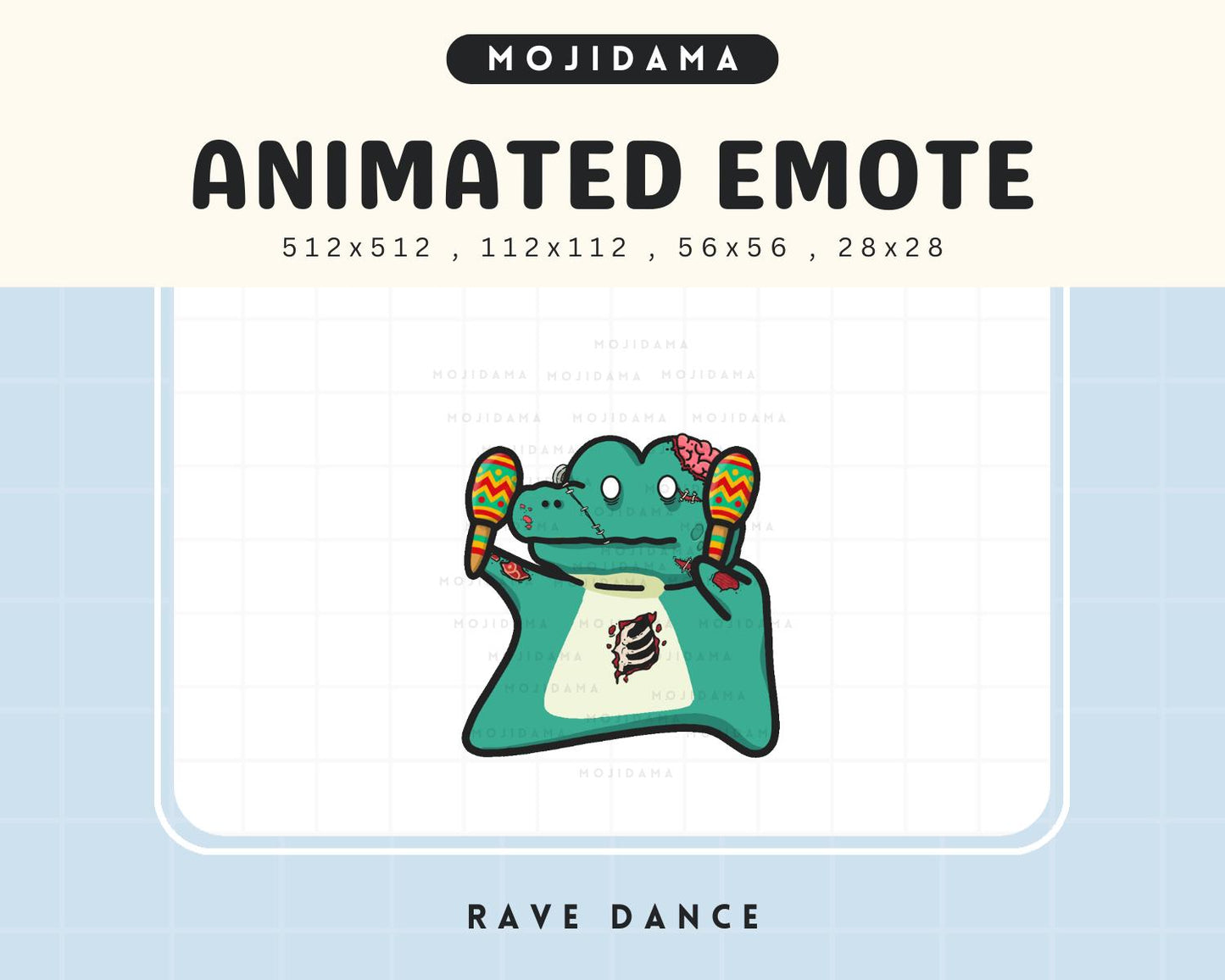Spooky Ghost Crocodile Emotes Dance: Cute Halloween Animated Twitch Emotes Streaming