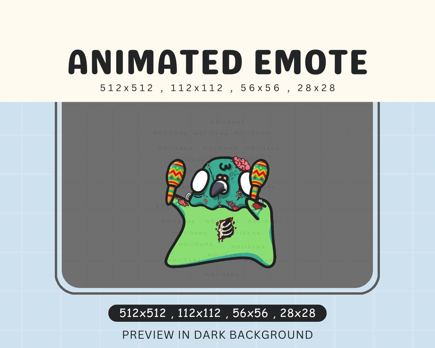 Pigeon Dance Emotes Halloween Animation: Ghost Cute Animal Animated Twitch Streaming