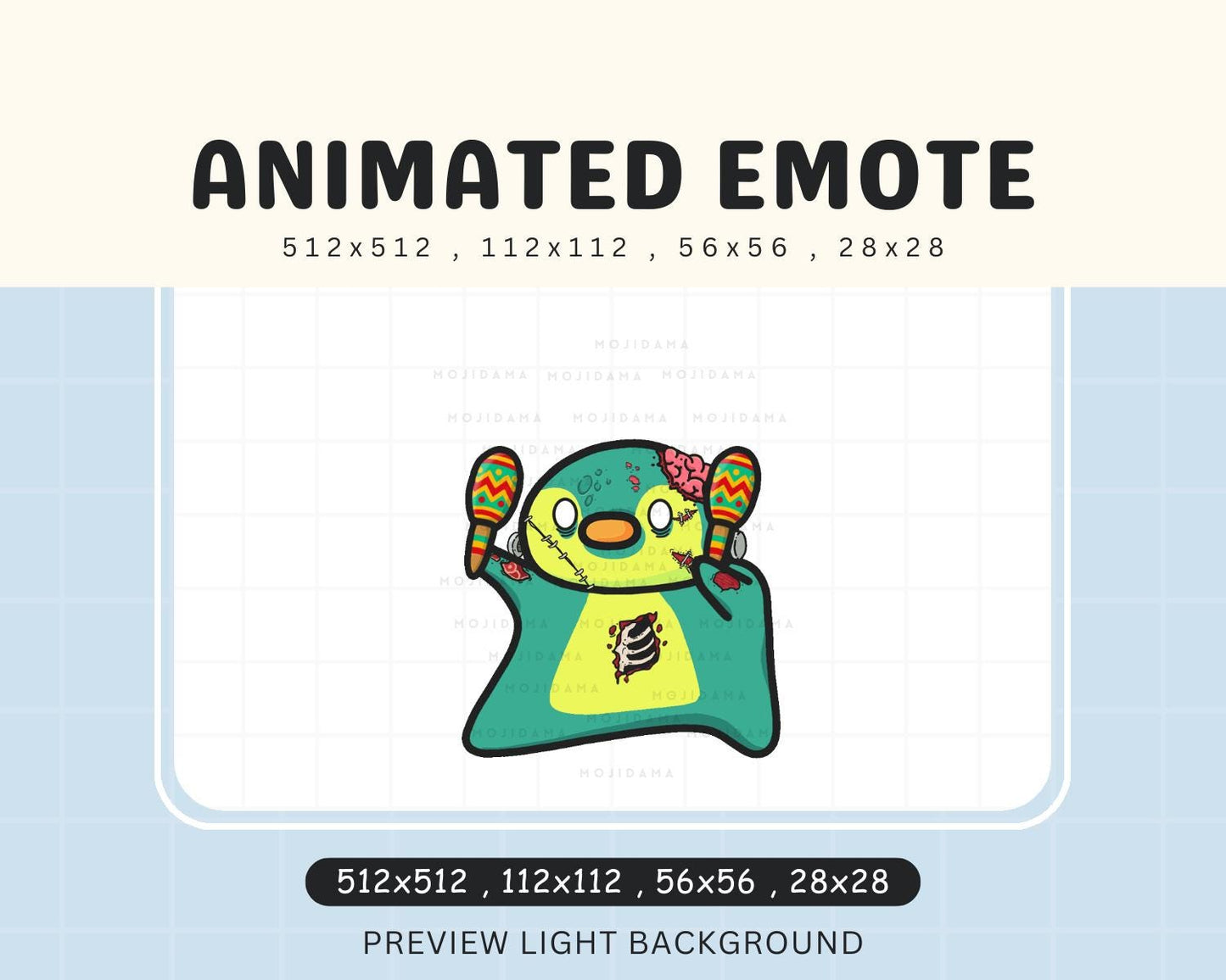 Ghost Penguin Dance Emotes: Cute Chibi Animated Twitch Streamer Vtuber