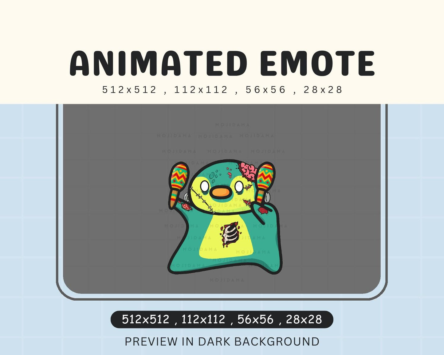 Ghost Penguin Dance Emotes: Cute Chibi Animated Twitch Streamer Vtuber