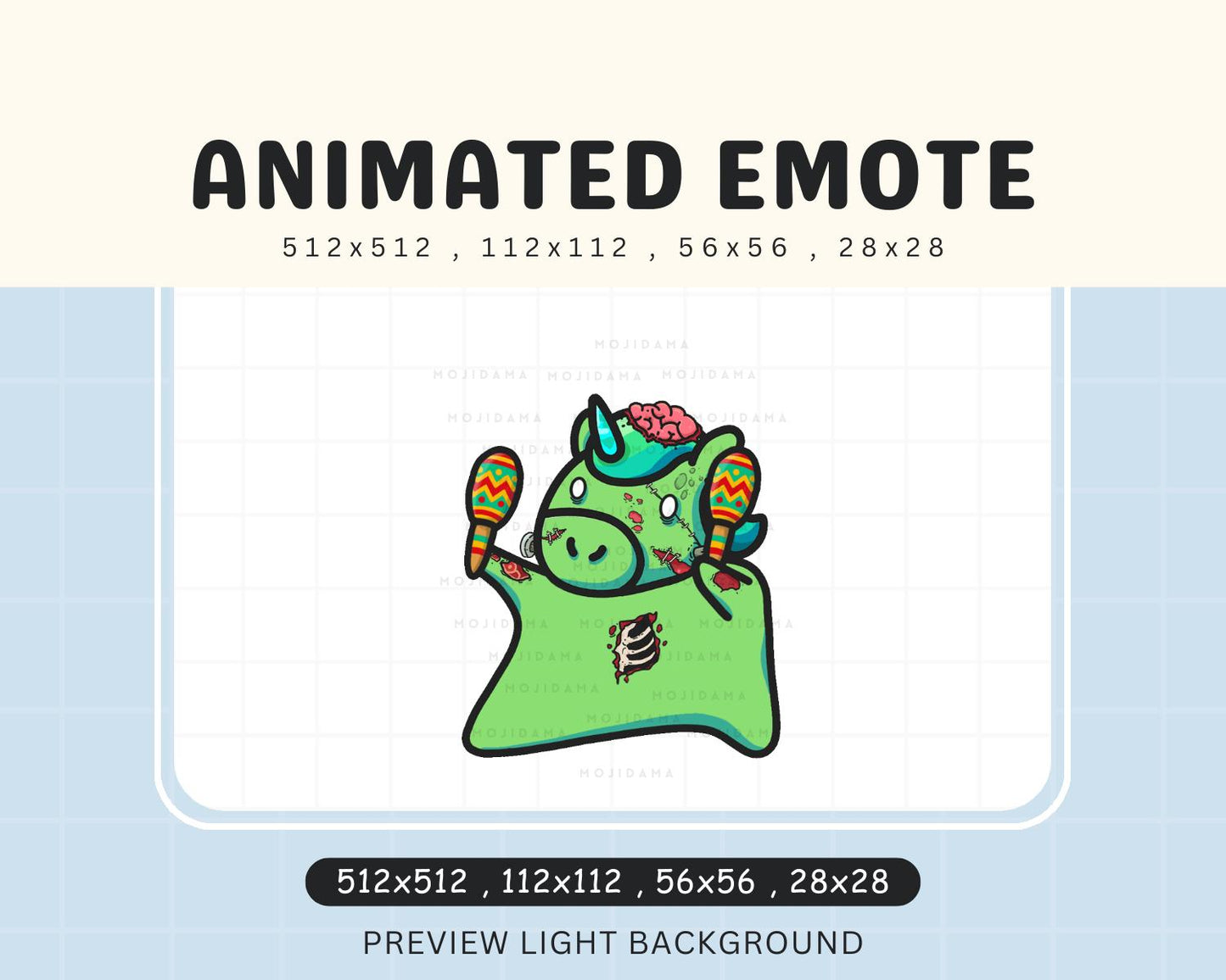 Halloween Unicorn Dance Emotes: Ghost Cute Animated Twitch Emotes Streaming Vtuber