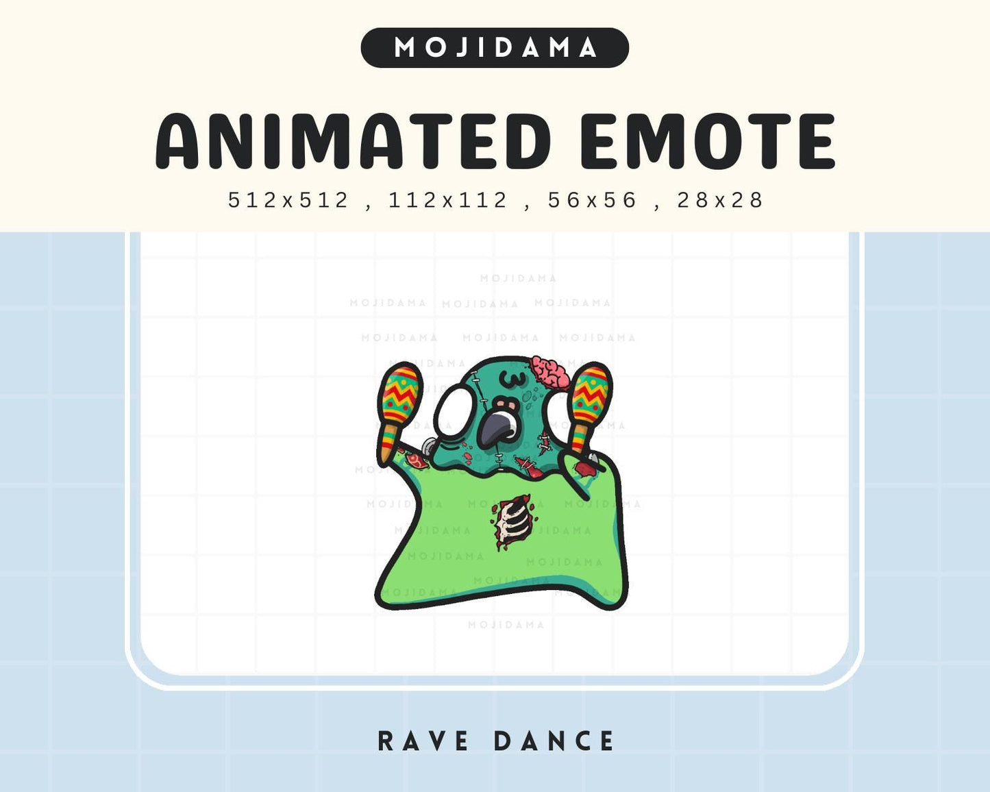 Pigeon Dance Emotes Halloween Animation: Ghost Cute Animal Animated Twitch Streaming
