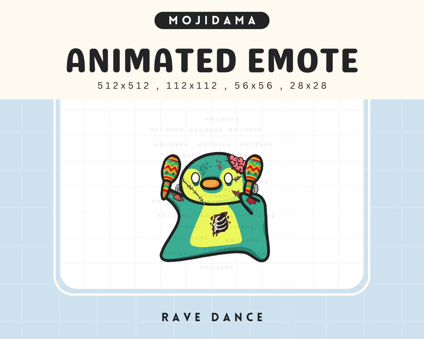 Ghost Penguin Dance Emotes: Cute Chibi Animated Twitch Streamer Vtuber