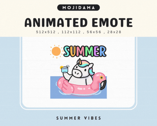 Unicorn Summer Vibes Emotes