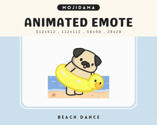 Pug Beach Dance Emotes
