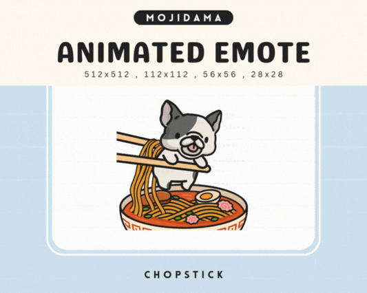 French Bulldog Chopstick Emotes