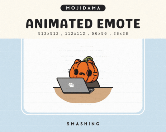 Pumpkin Cat Smashing Emotes