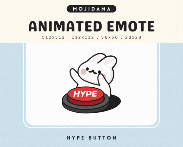 Bunny Hype Button Emotes