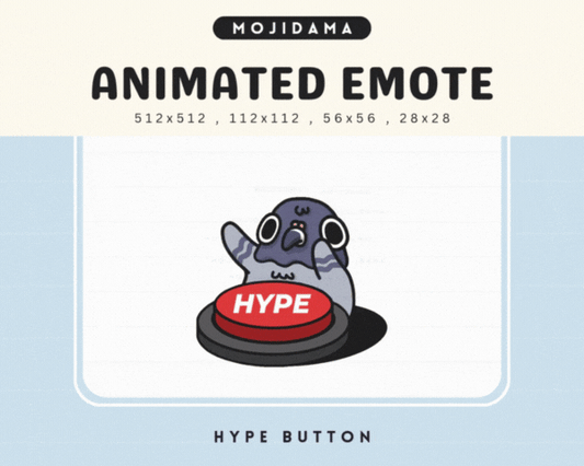 Pigeon Hype Button Emotes