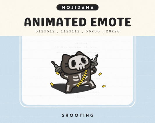 Skull Cat Shooting Emotes