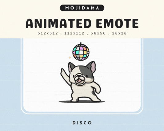 French Bulldog Disco Emotes
